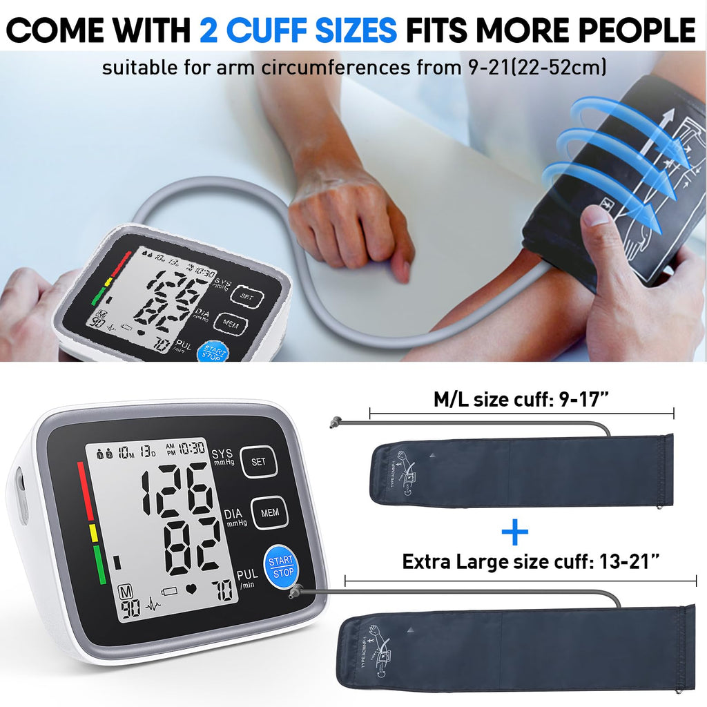 Upper Arm Blood Pressure Monitor 2 Cuff Sizes Y767200