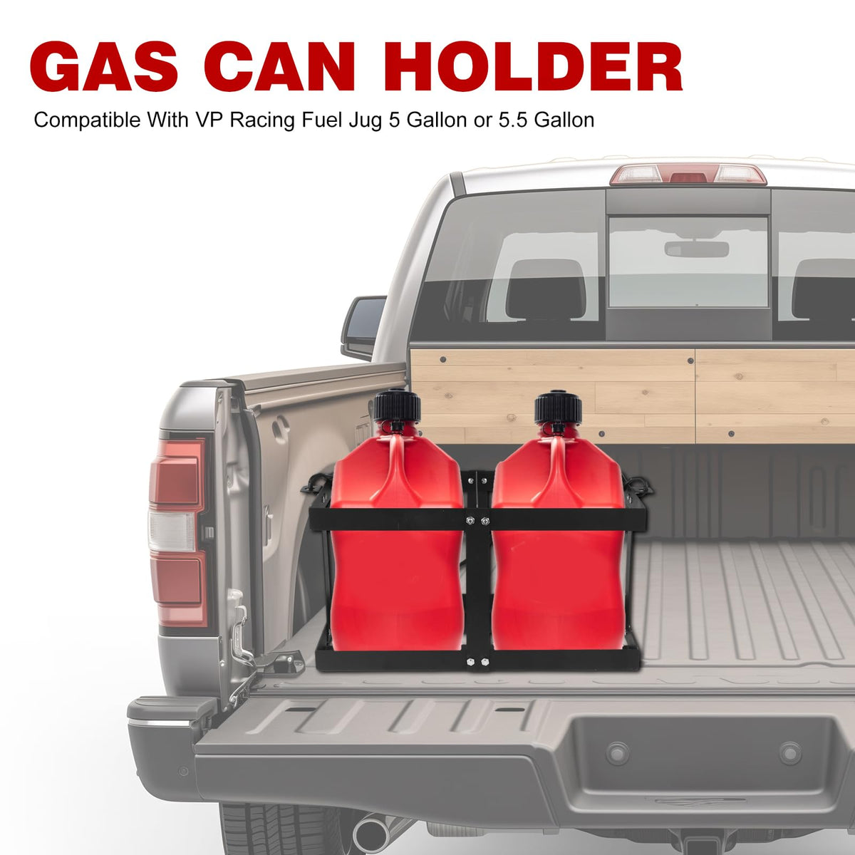 Gas Can Holder with Straps, Fits Two 5 Gallon Gas Can V277