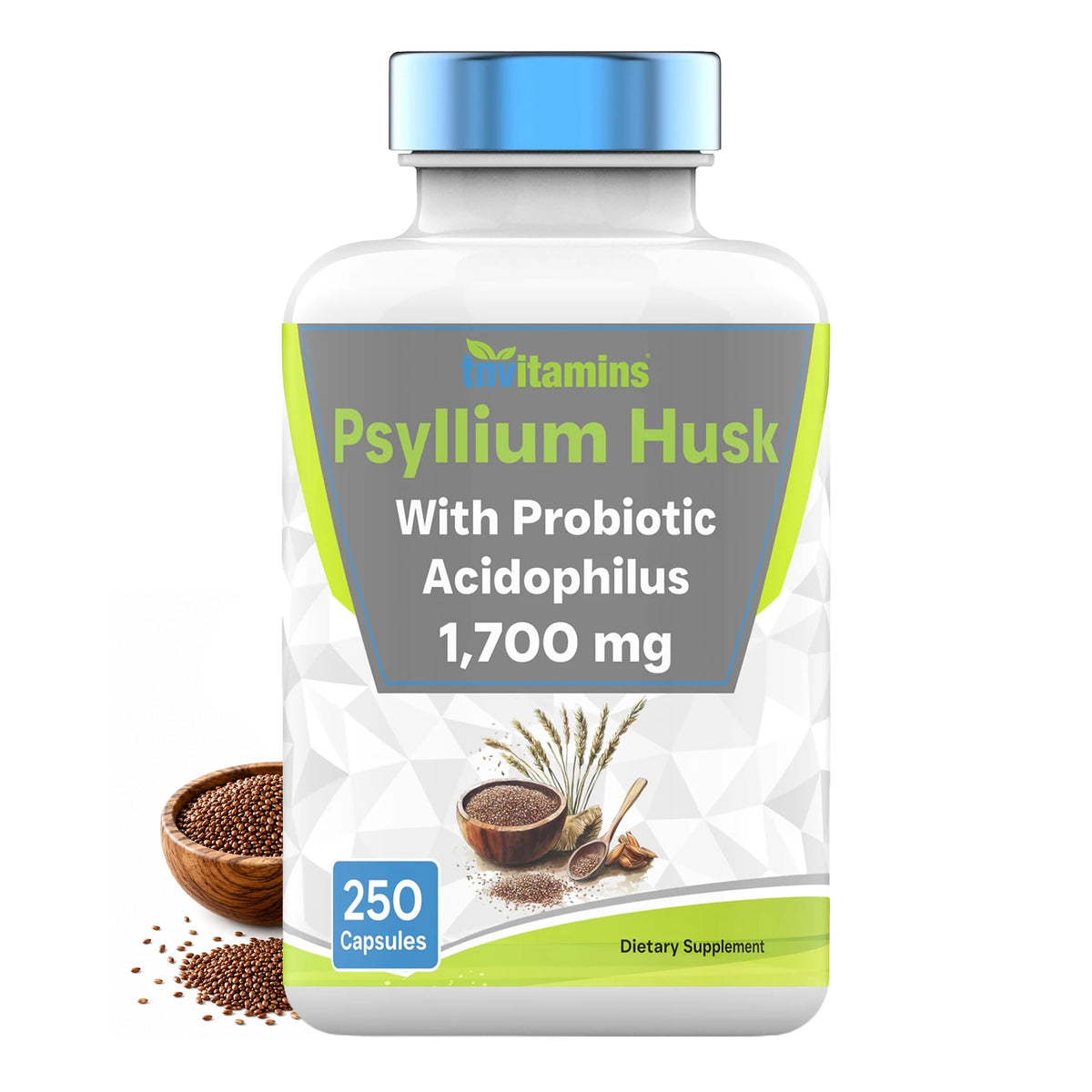 Psyllium Husk Capsules 1700 MG 250 Capsules A3179