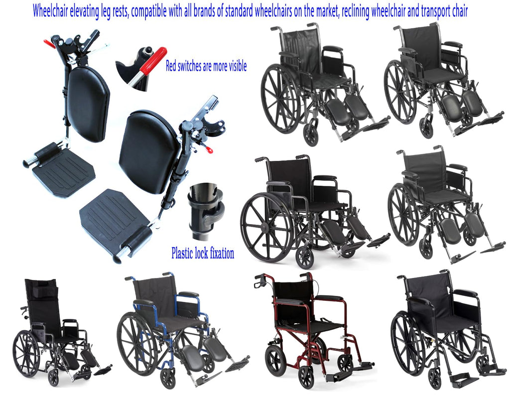 Wheelchair Elevating Legrests with Padded Calf Pads and Composite Footplates O968830