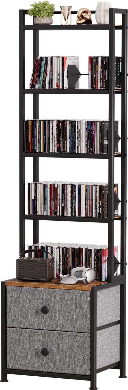 CD Storage Rack with Drawer S44312
