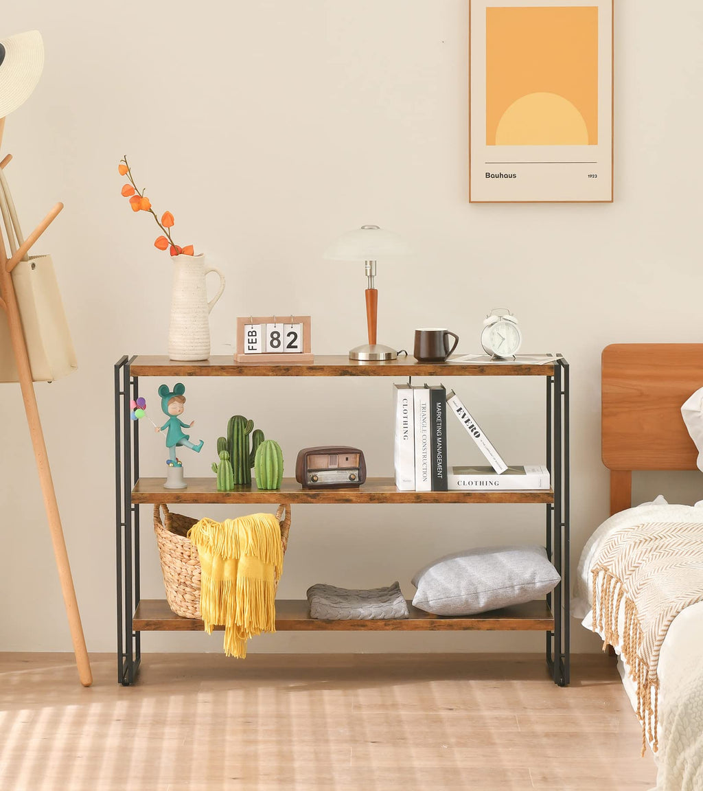 3-Tier Wood and Metal Bookshelf C364398