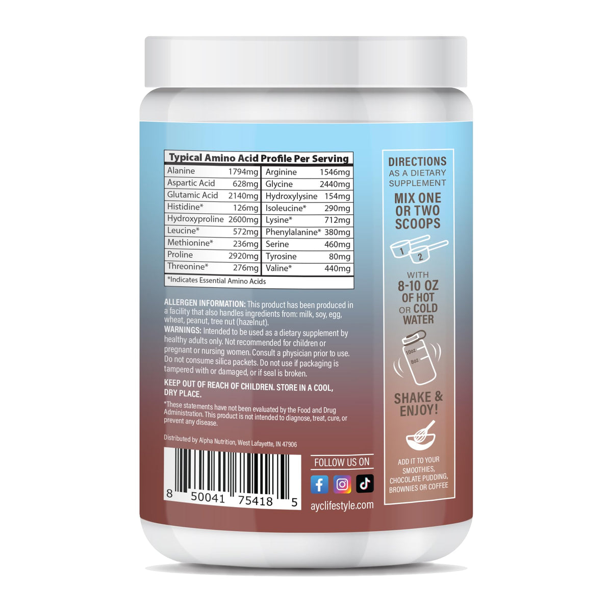 Chocolate Hydrolyzed Type 1&3 Collagen Peptides Powder R215487