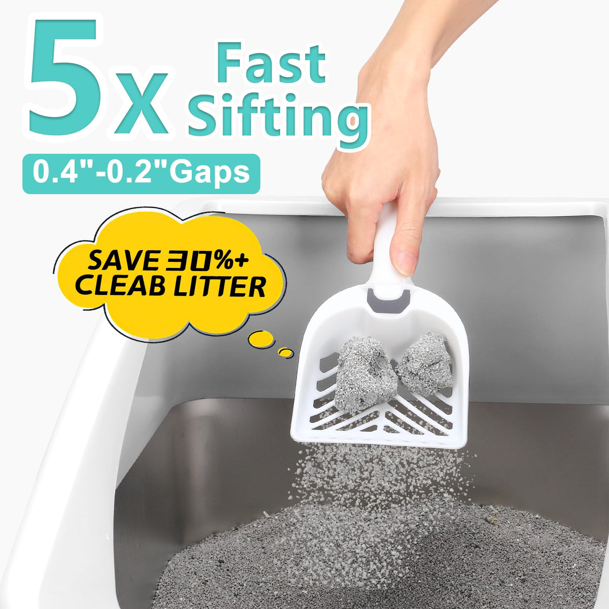 XL Enclosed High Sided Stainless Steel Cat Litter Box with Lid V520504