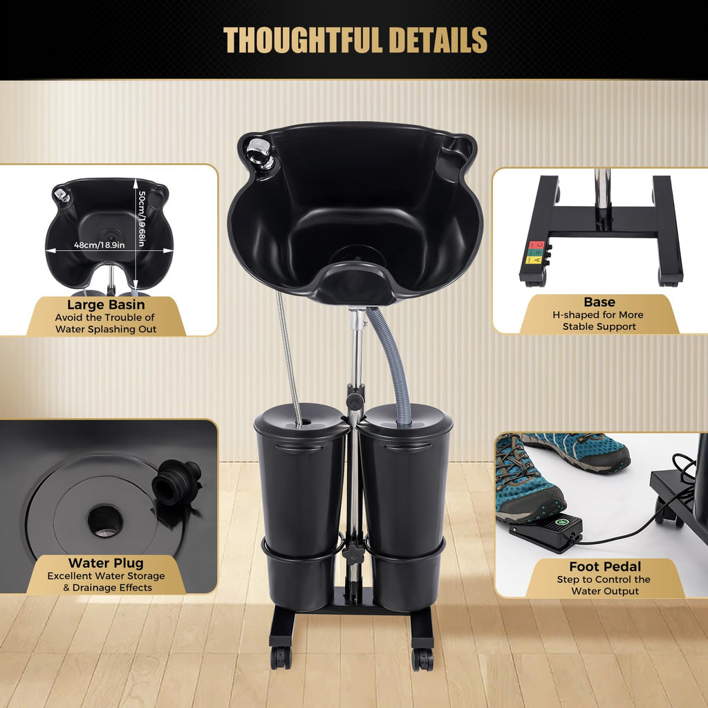 Portable Shampoo Bowl with Electric Pump S22968