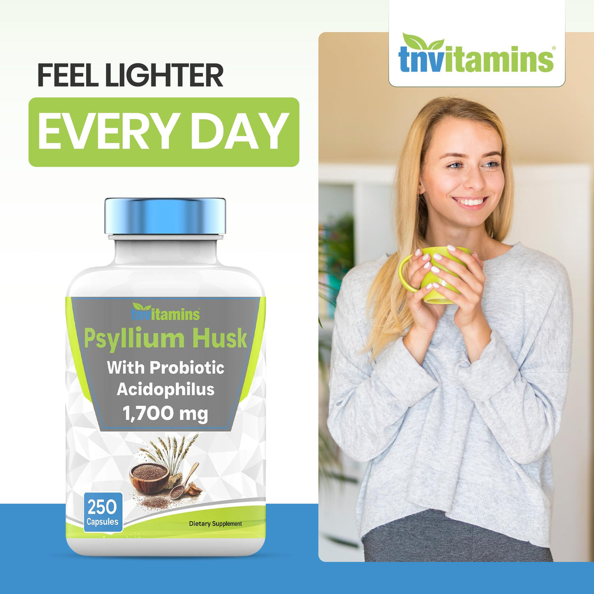 Psyllium Husk Capsules 1700 MG 250 Capsules A3179