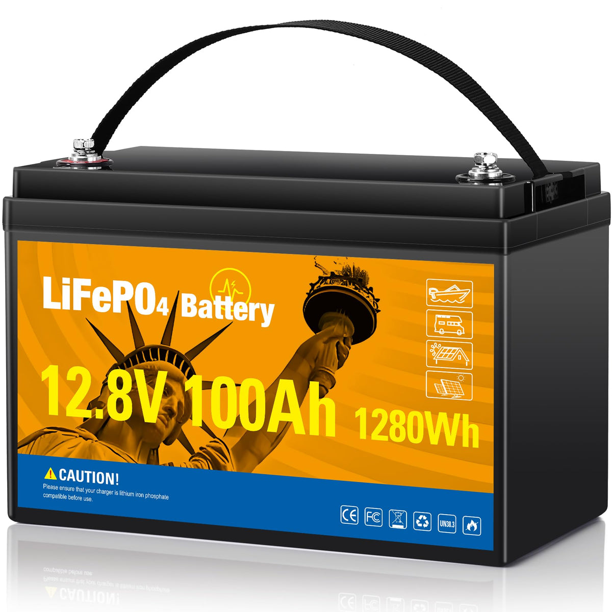 12.8V 100Ah LiFePO4 Lithium Battery K34237