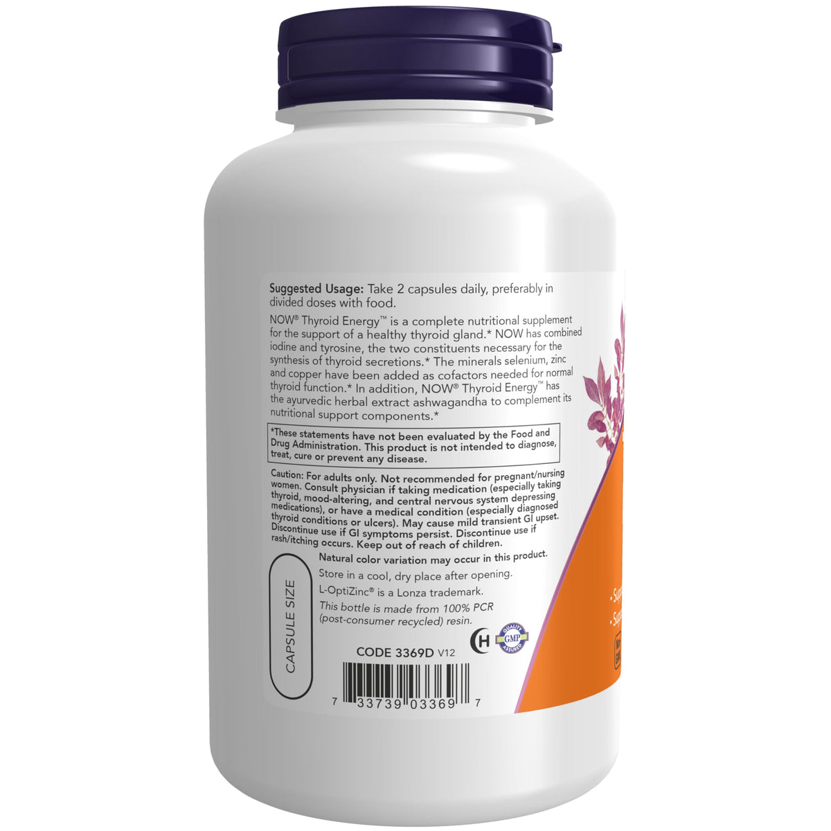 Iodine and Tyrosine 180 Veg Caps C355