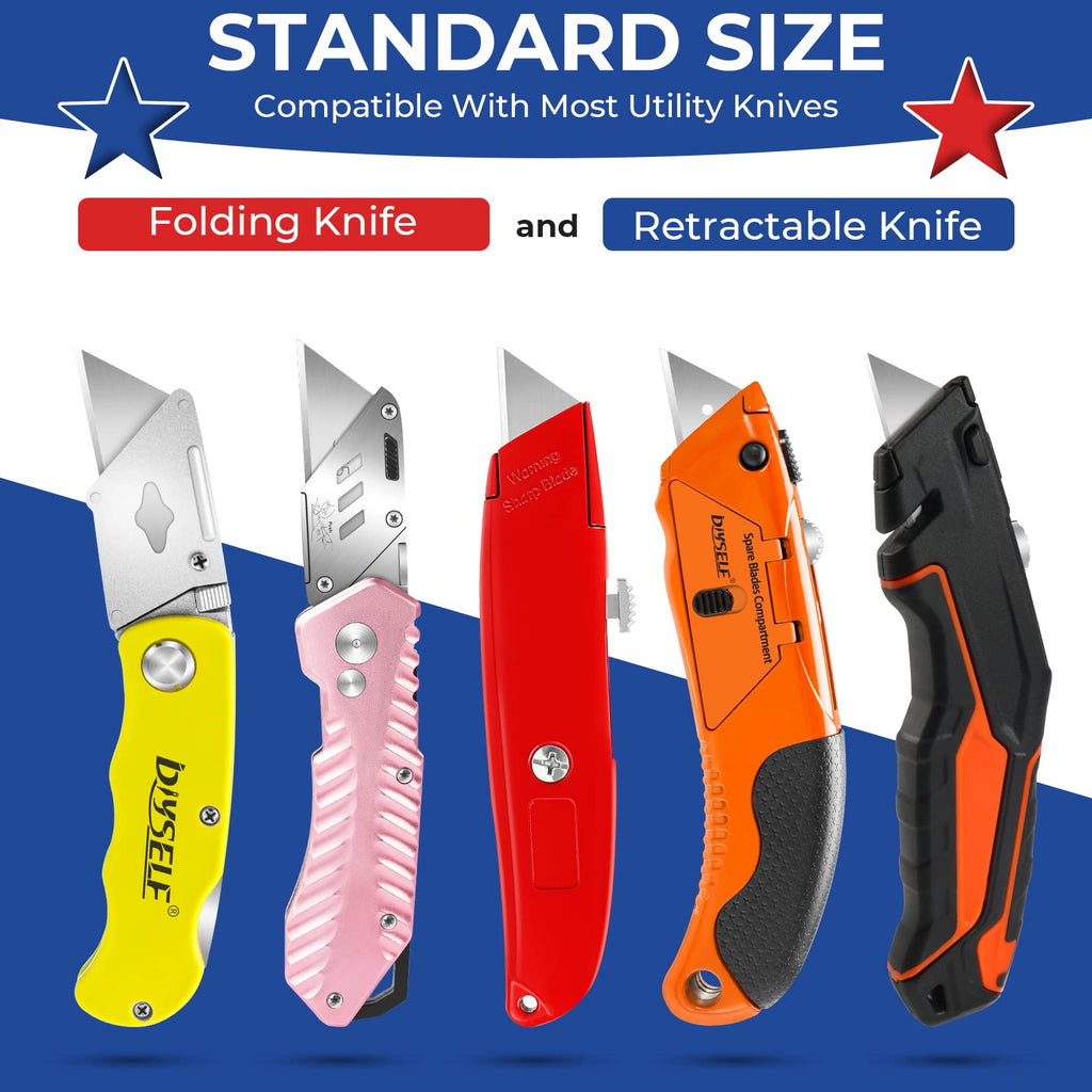 Utility Knife Blades 100 Pack with Dispenser W2808
