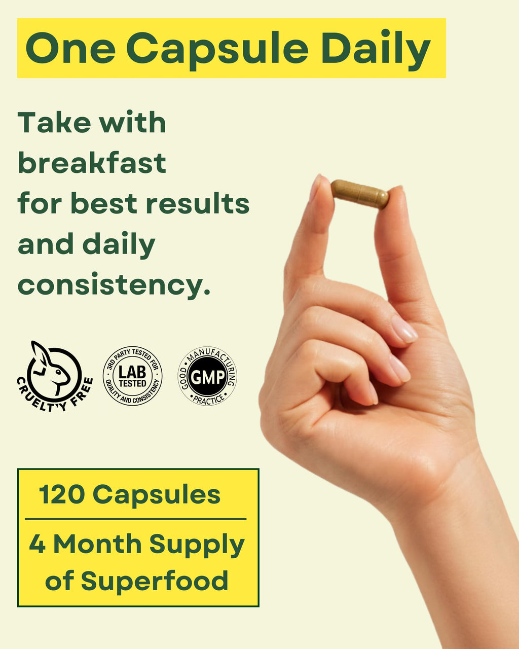 Moringa Capsules 400mg 20:1 Extract 120 Capsules I48594