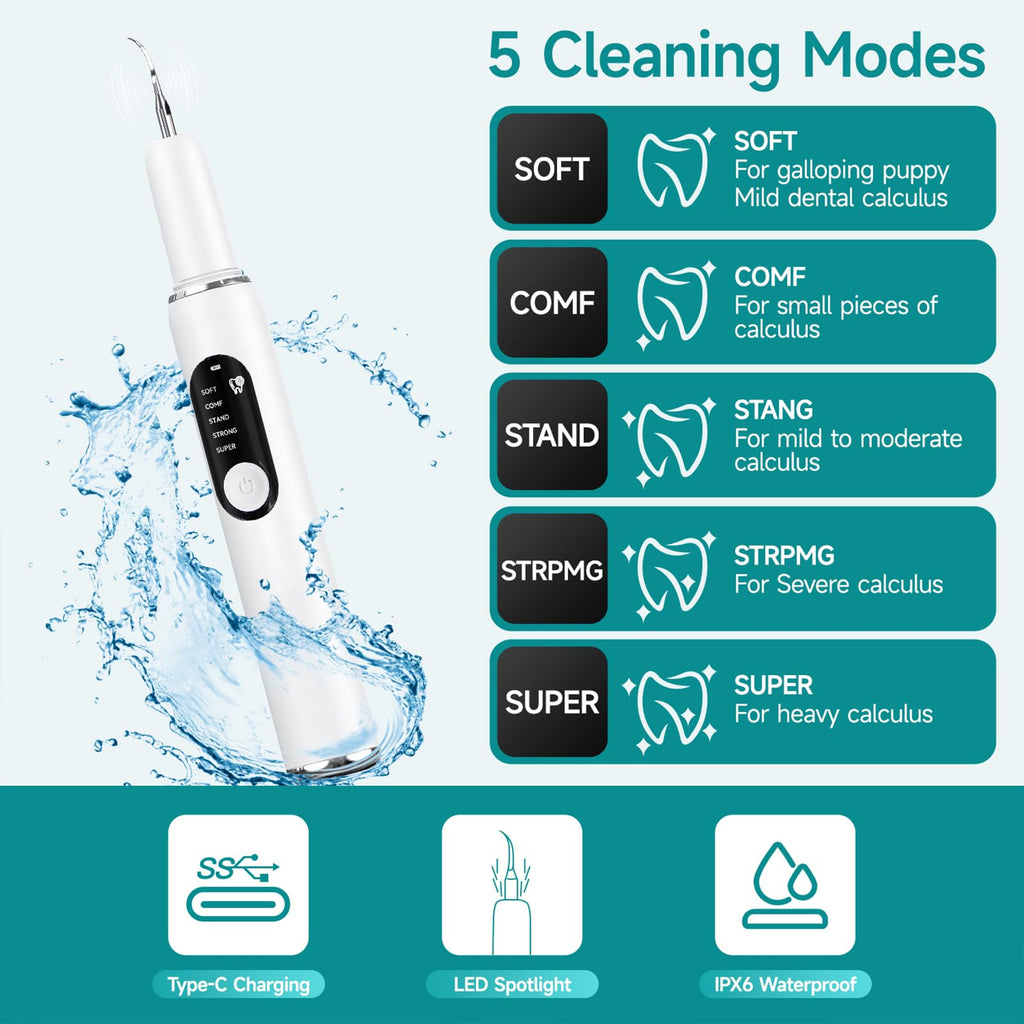 Dog Plaque Remover with LED Light Electric Toothbrush X31878