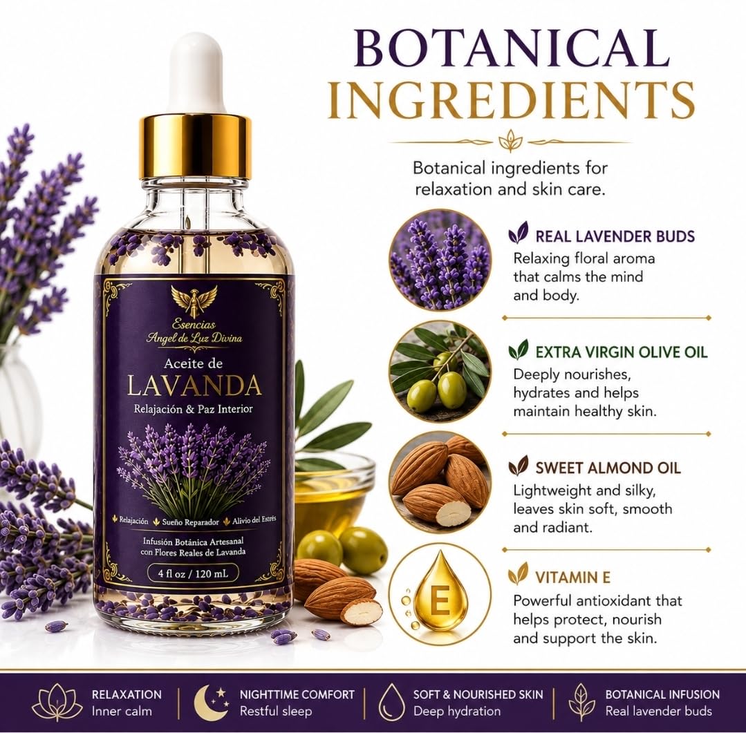 Lavender Body Oil 4 Fl Oz A7106