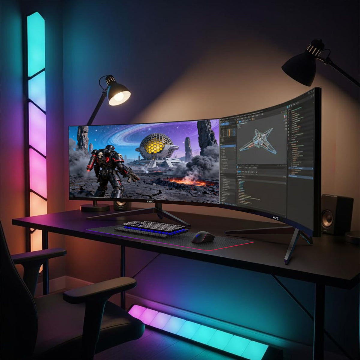 2-Pack 34" Curved 165Hz Ultrawide Computer Monitor A46062