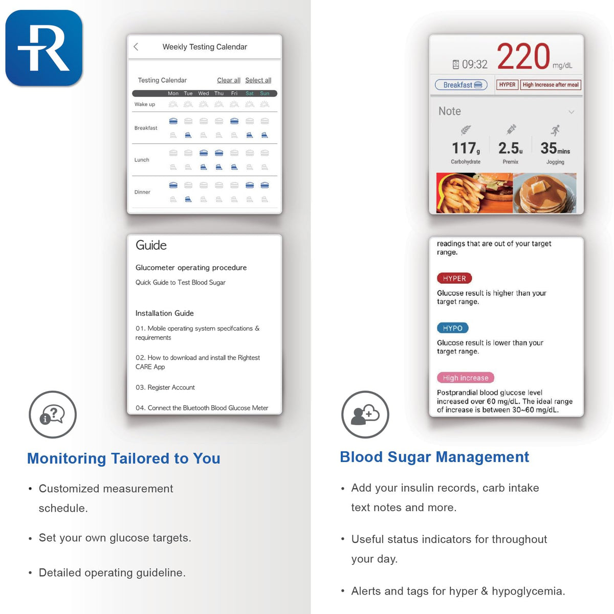 Bluetooth Blood Glucose Monitor System E3619