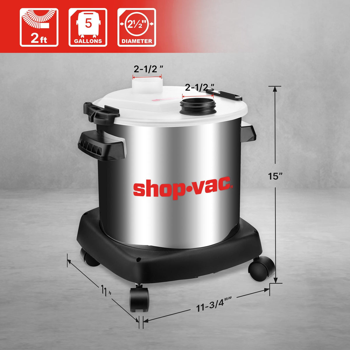 5 Gallon Stainless Steel Dust Collector O6030