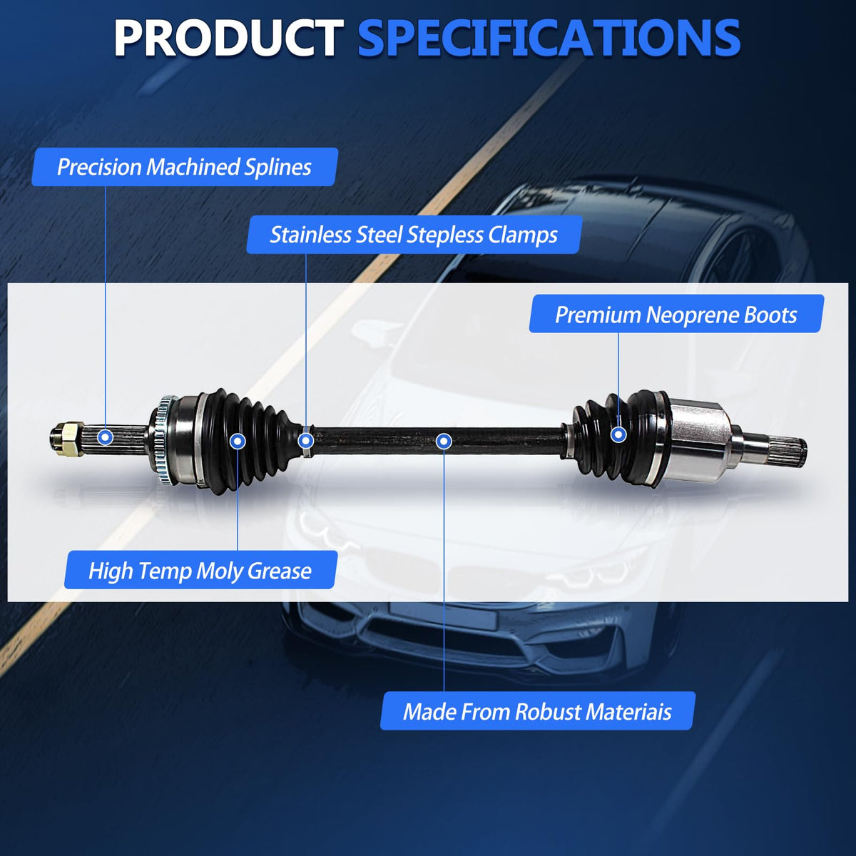 Front CV Axle Shaft FWD Y752030