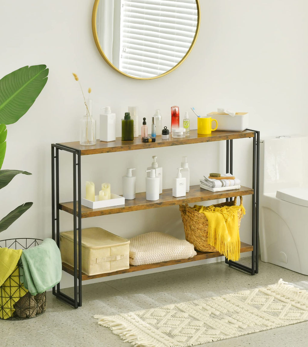 3-Tier Wood and Metal Bookshelf C364398