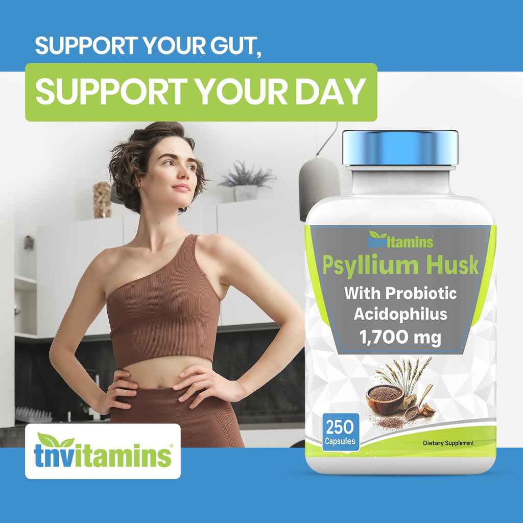 Psyllium Husk Capsules 1700 MG 250 Capsules A3179