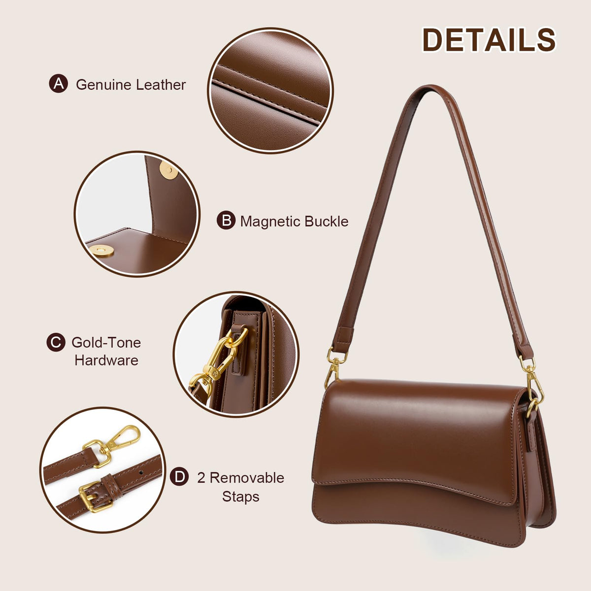 Genuine Leather Crossbody Bag Q317