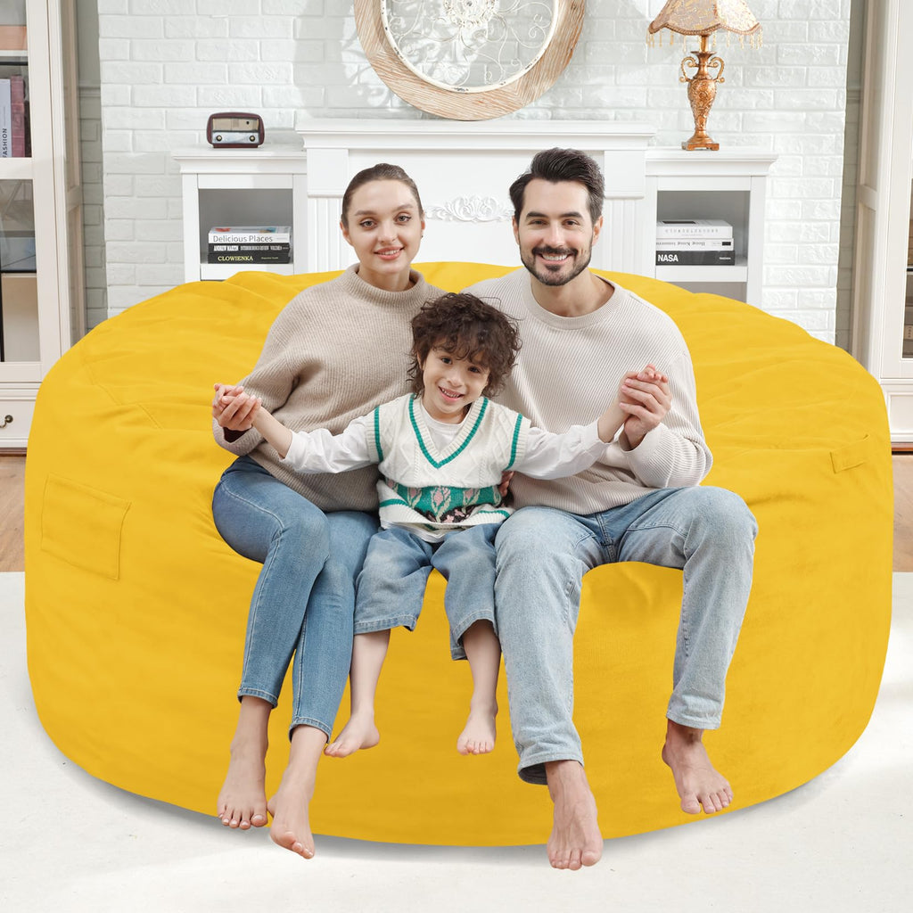 5FT Memory Foam Bean Bag Chair with Dutch Velvet Cover D668469