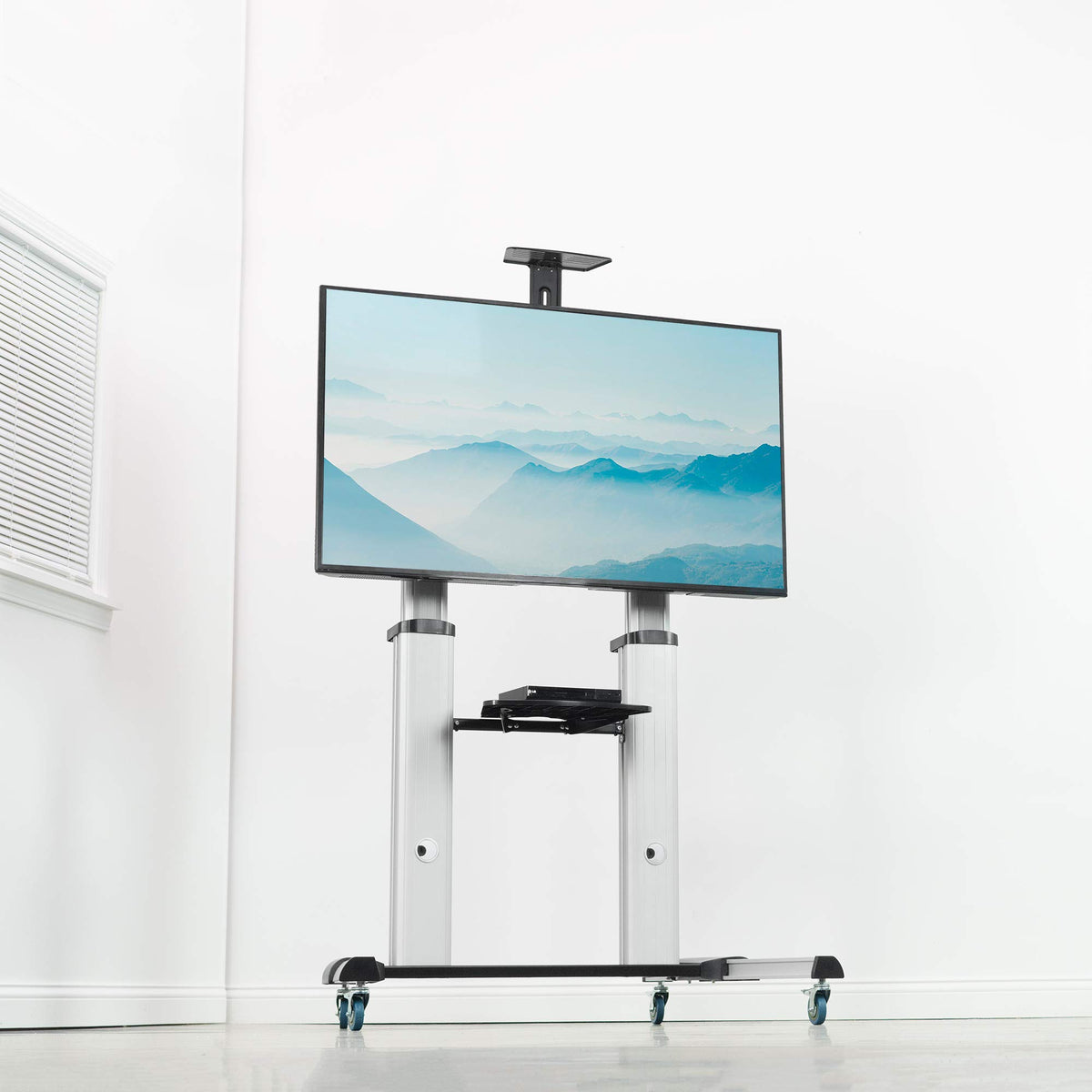 Adjustable Rolling Mobile TV Stand V493569