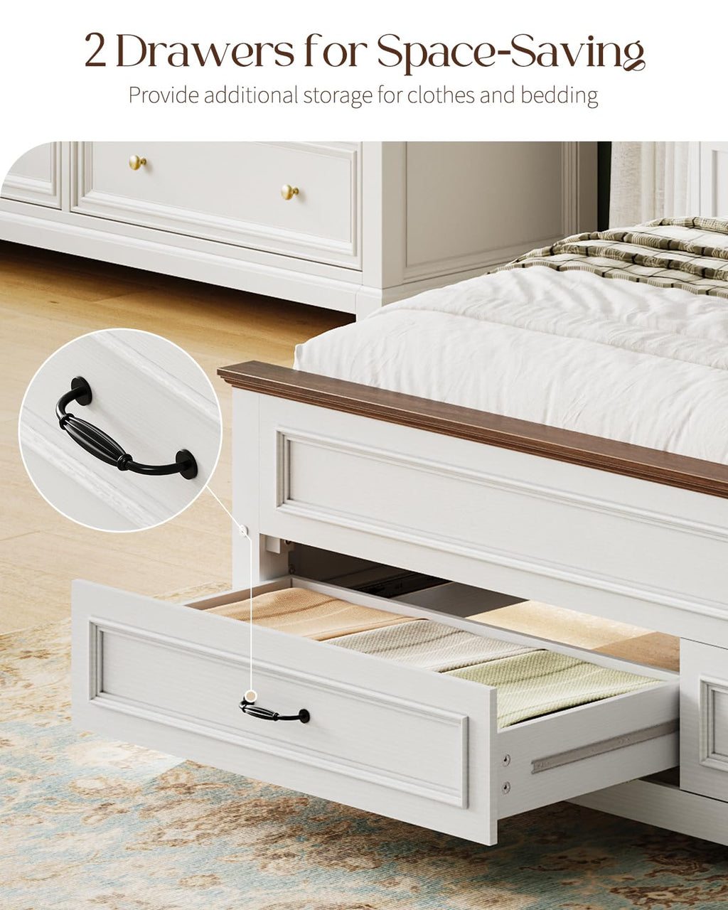 Full Size Platform Bed Frame with Headboard N828
