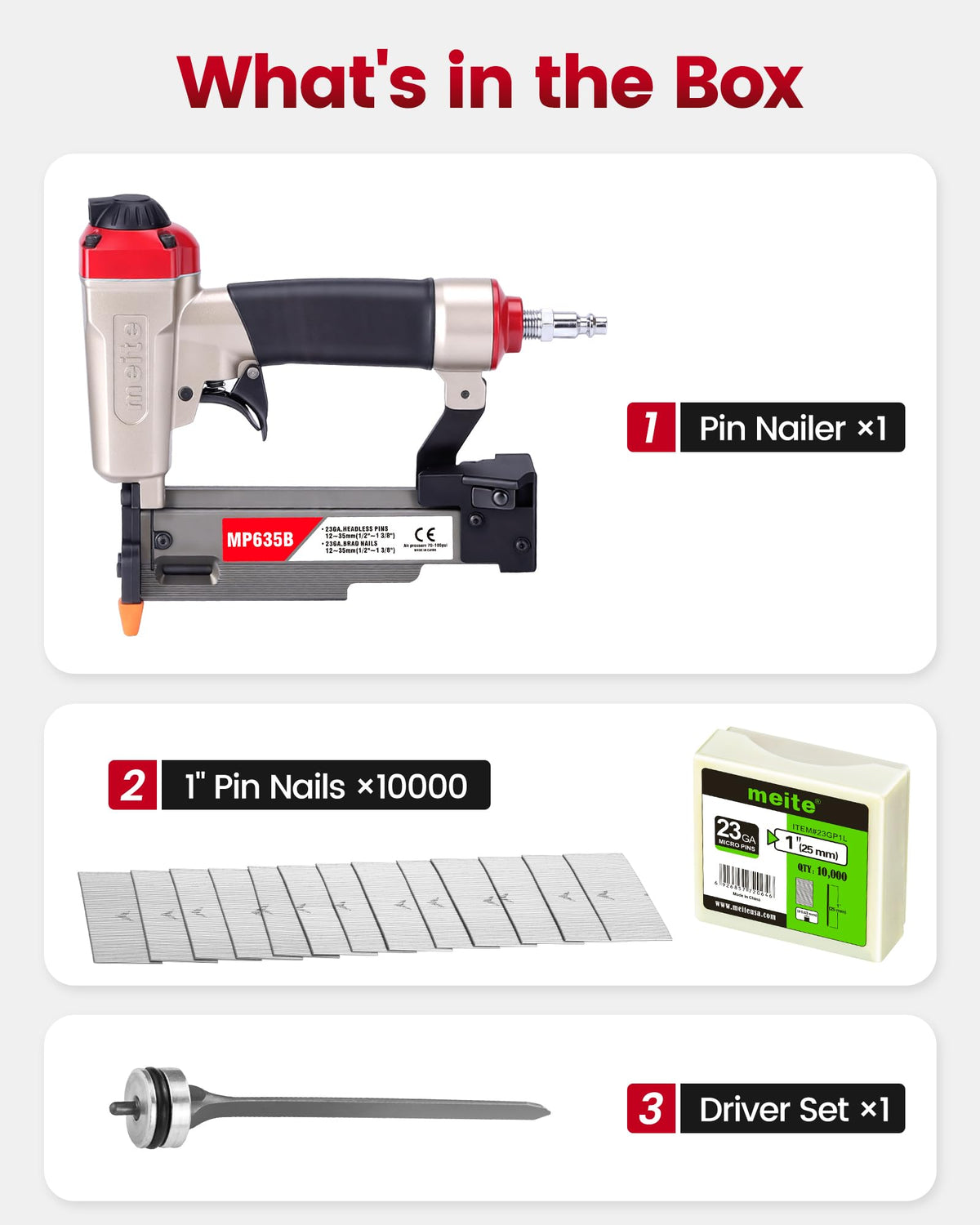 23 Gauge Pneumatic Pin Nailer Y35176