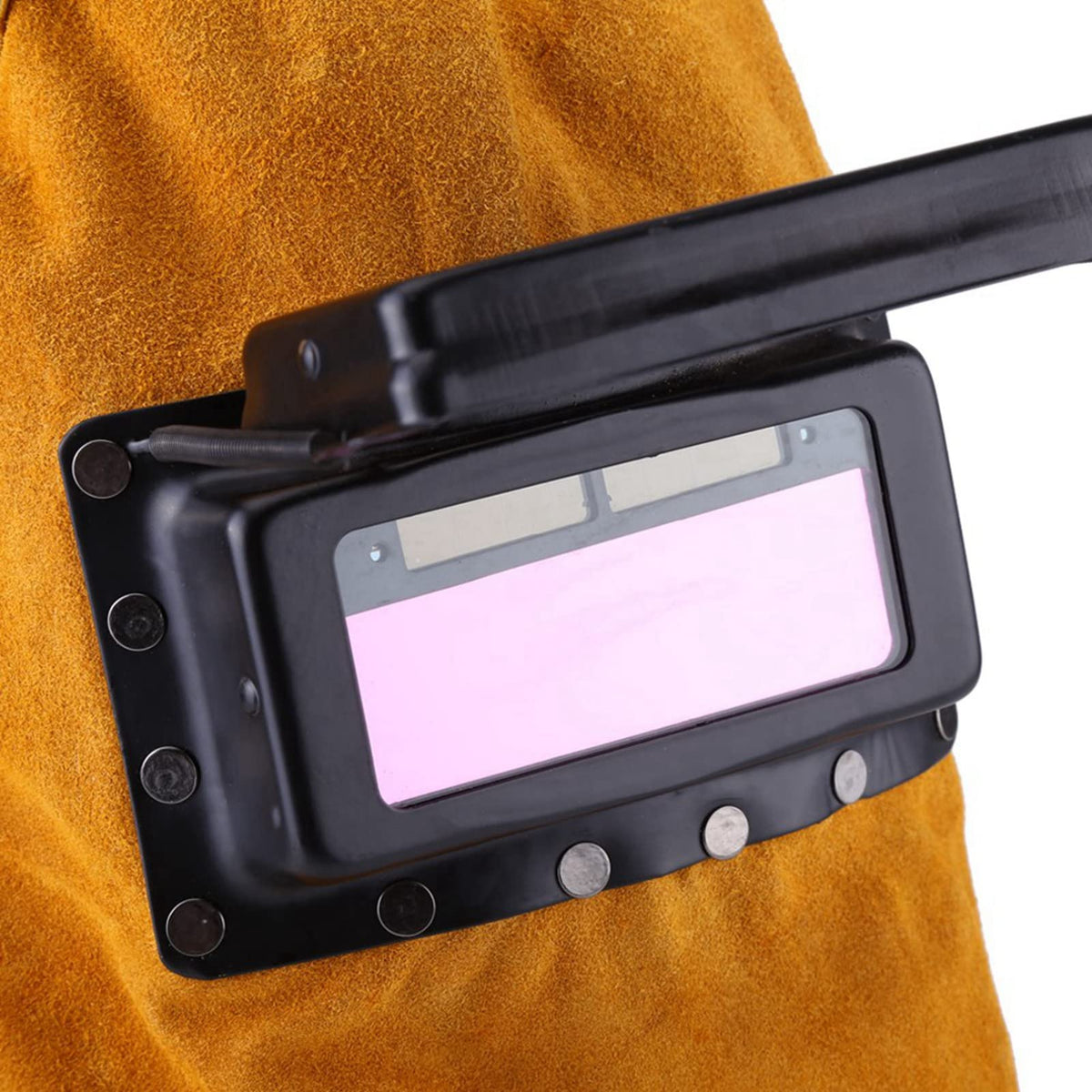 Leather Welding Hood with Auto Darkening Lens V756127