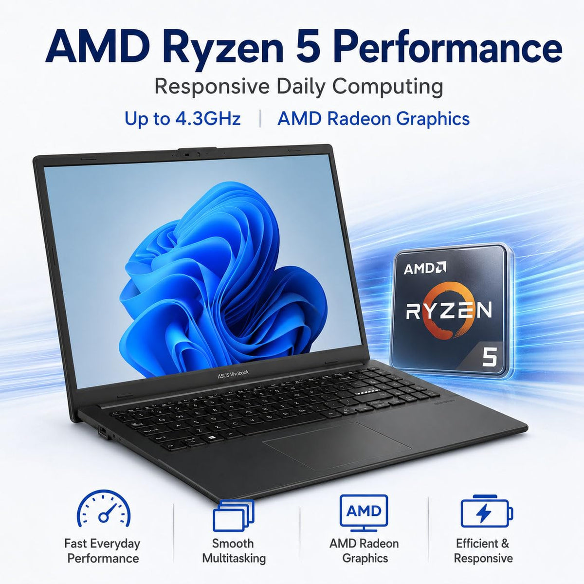 15.6" FHD Laptop AMD Ryzen 5 8GB RAM 512GB SSD S91008