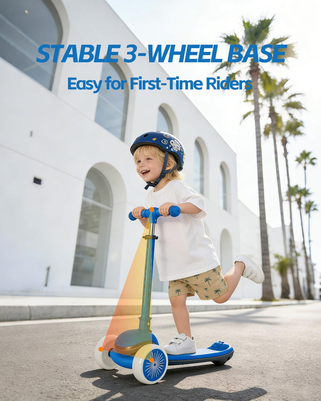 3 Wheel Kids Scooter with Light-Up Wheels Q53850