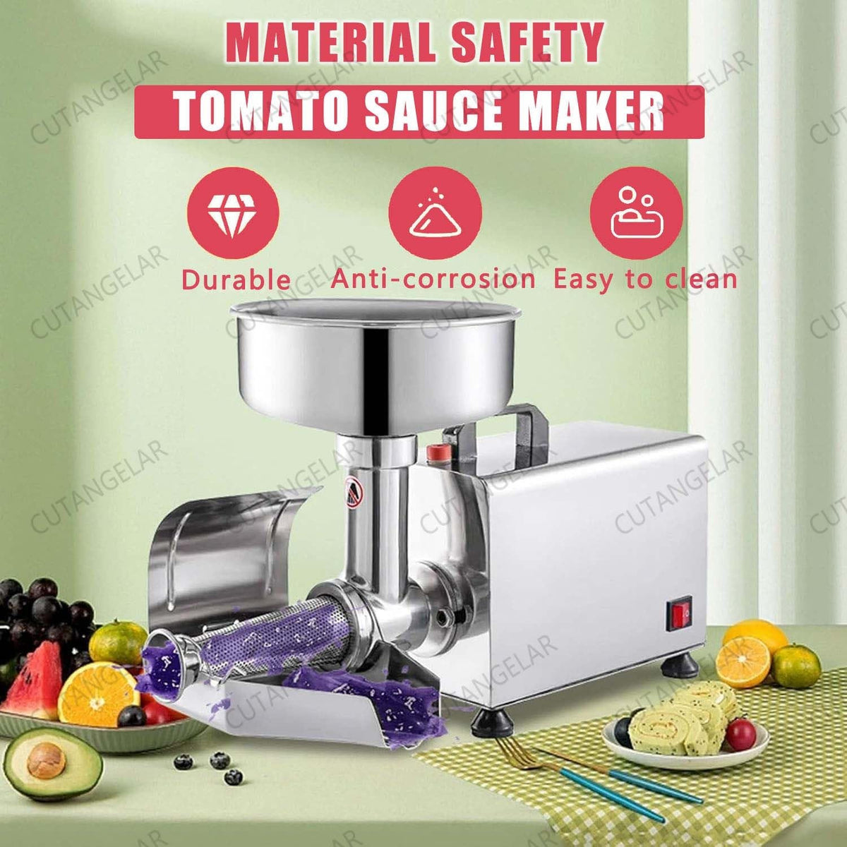 450W Stainless Steel Electric Tomato Strainer T7000
