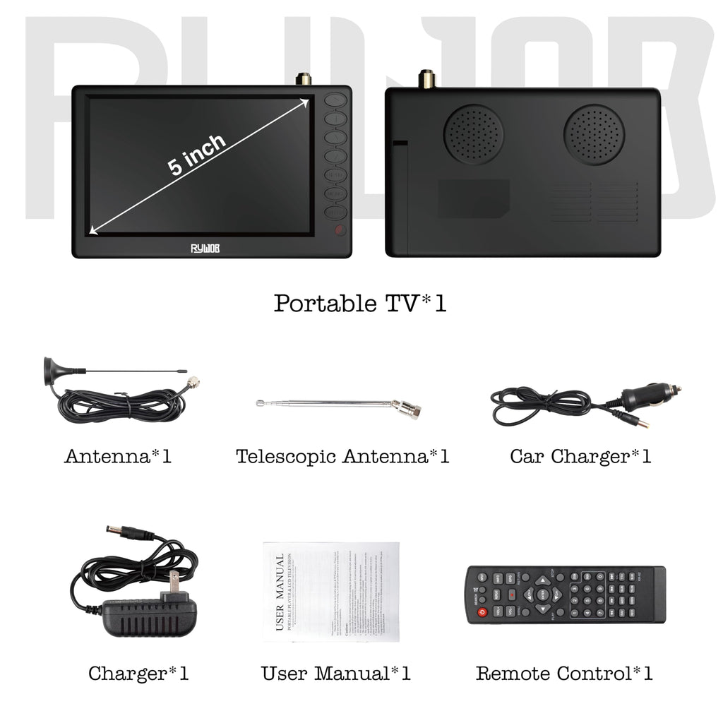5" Portable Digital ATSC TV with Stand Y20731