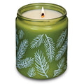 Green Glass Crackling Wood Wick Candle 8 oz N60979