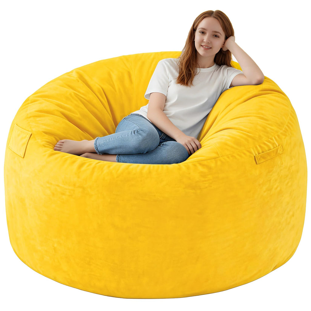 5FT Memory Foam Bean Bag Chair with Dutch Velvet Cover D668469