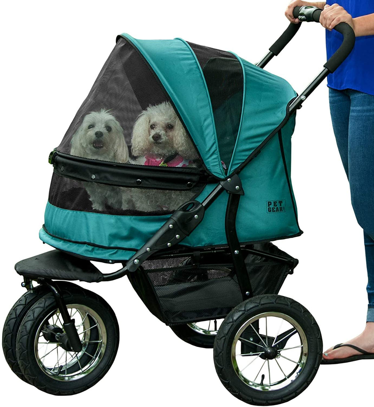 Double Pet Stroller with Weather Cover V398