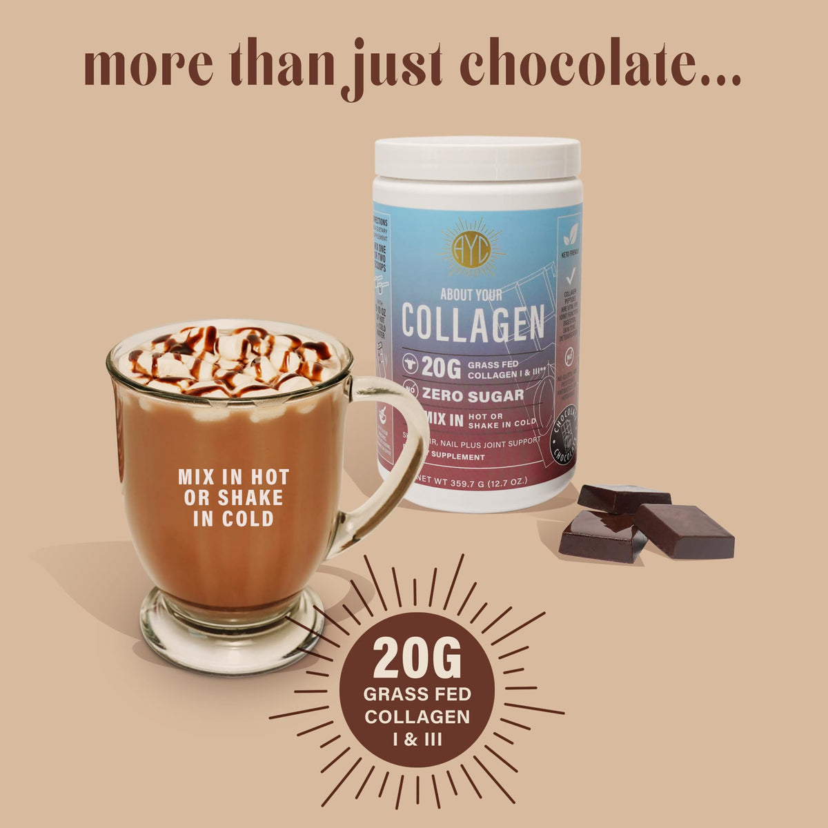 Chocolate Hydrolyzed Type 1&3 Collagen Peptides Powder R215487