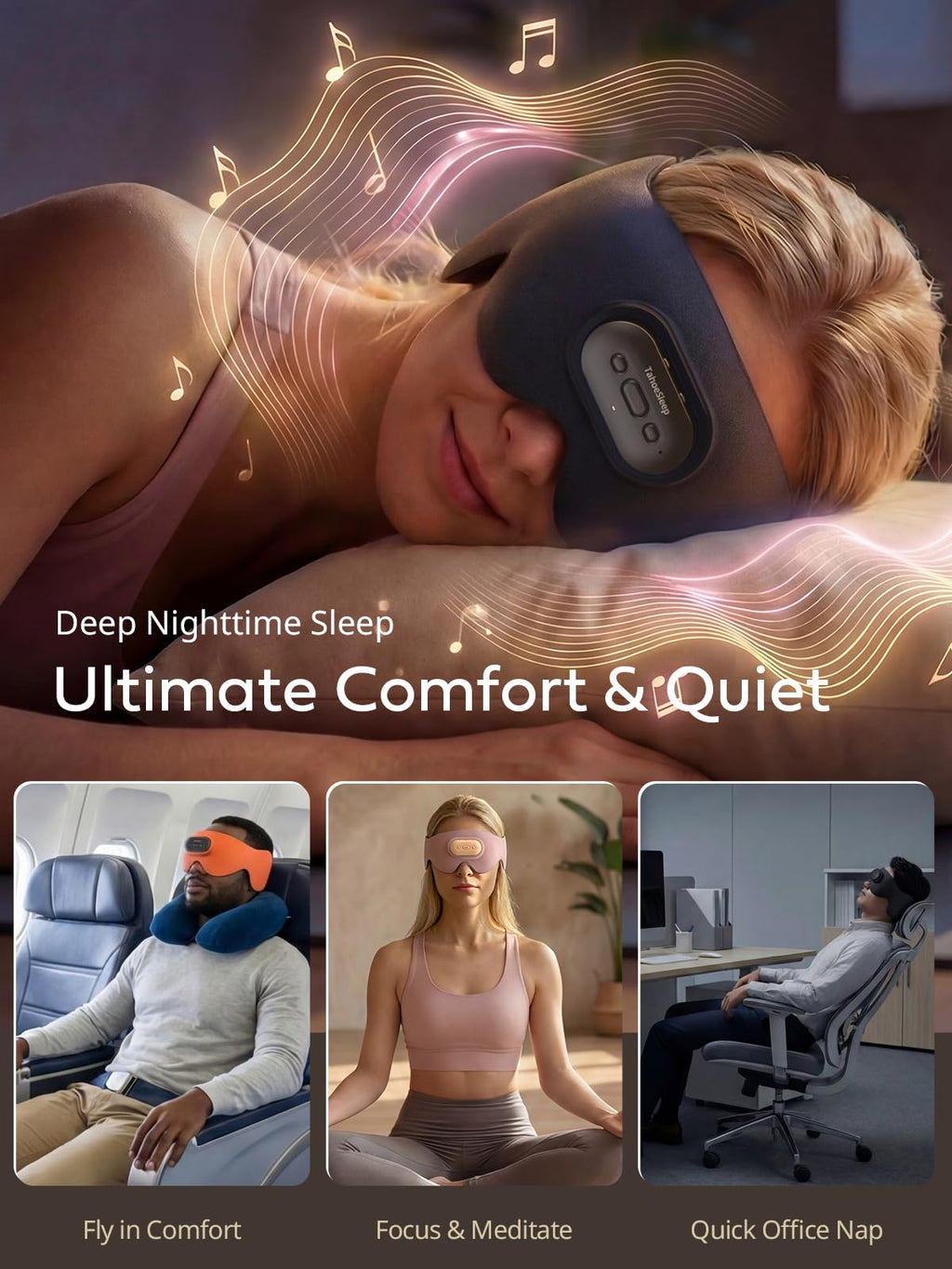 Ultra-Thin Adjustable Sleep Mask with Bluetooth 5.4 U656921
