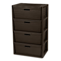 Brown 4-Drawer Storage Tower E1031