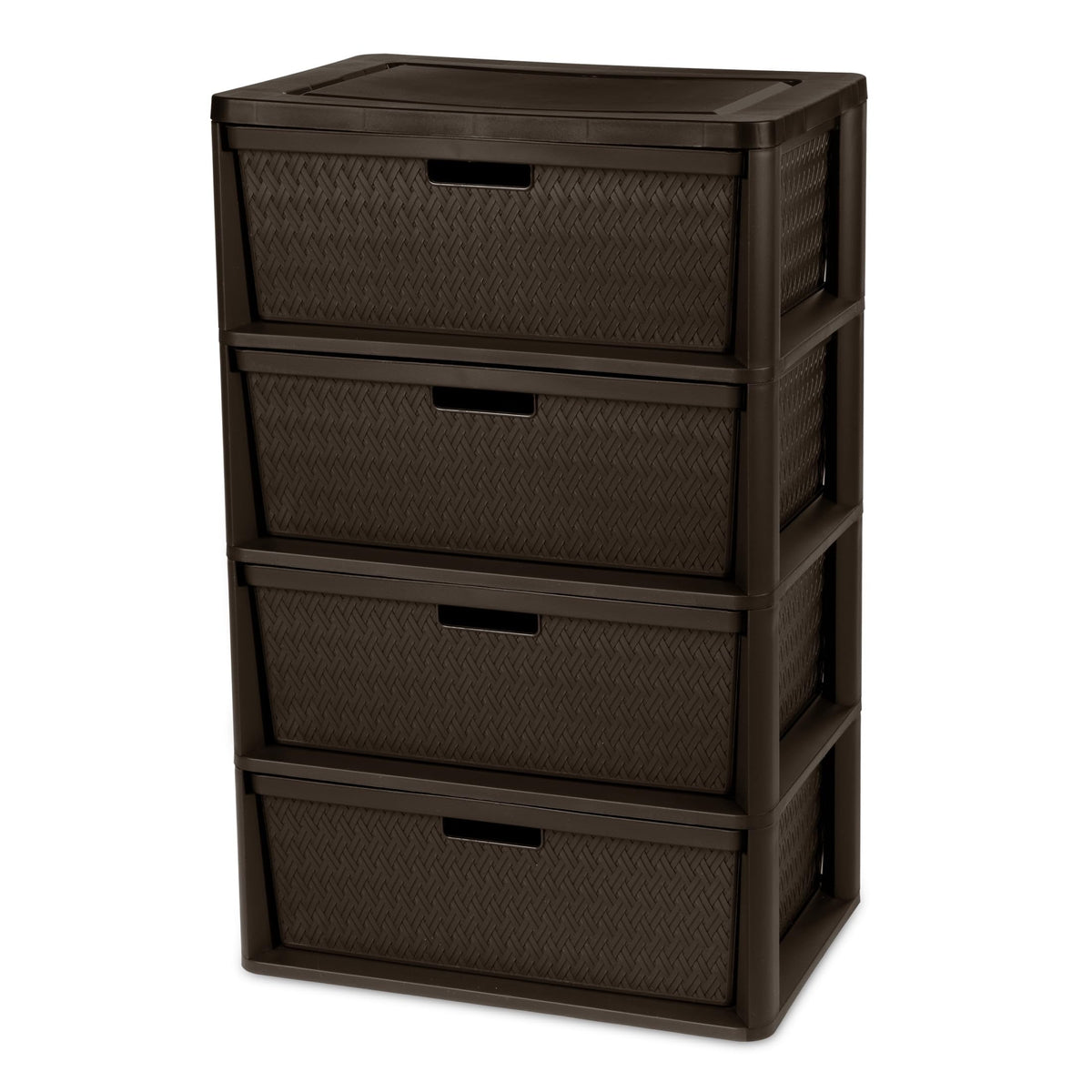Brown 4-Drawer Storage Tower E1031