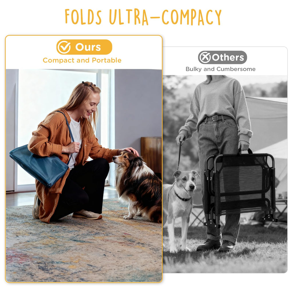 Large Elevated Dog Cot with Non-Slip Feet, Dark Blue T956993