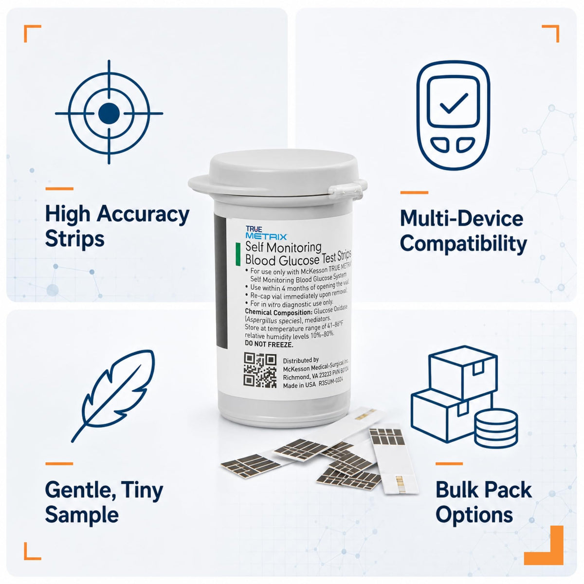 Blood Glucose Test Strips, 100 Strips N246