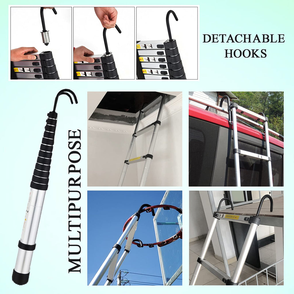 Collapsible Telescoping Ladder 20.5FT Aluminum Lightweight 330LB Capacity D372992
