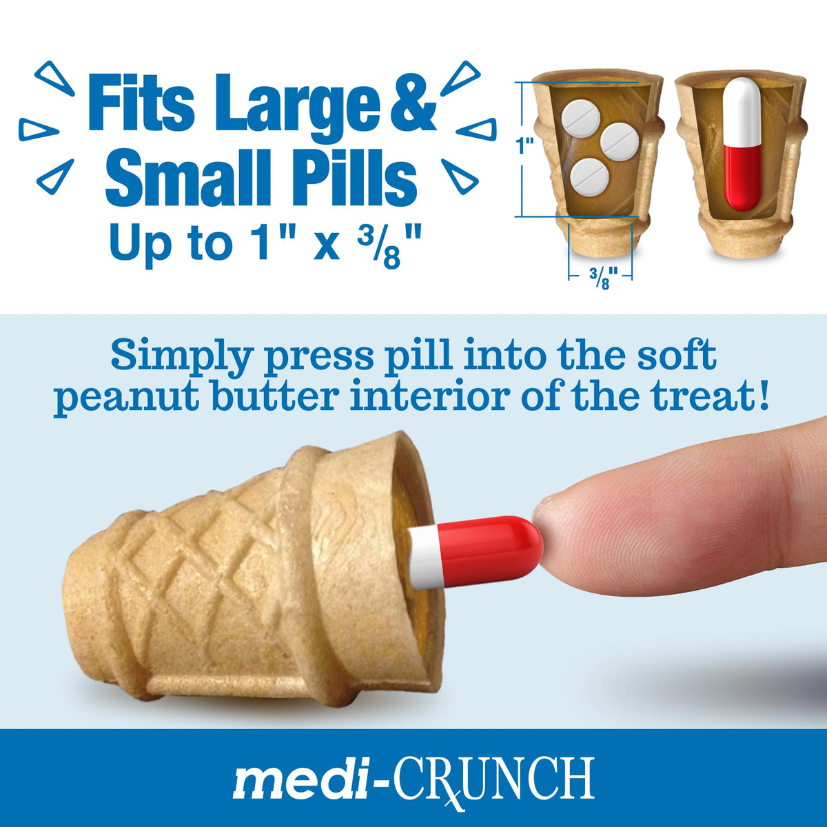 Peanut Butter Dog Pill Treats 60 Count A181476