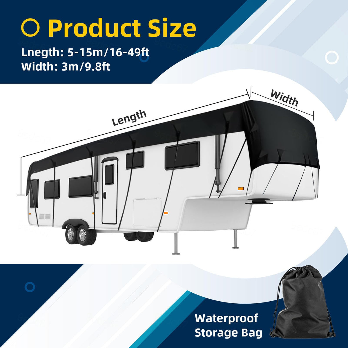 12-42 ft Travel Trailer RV Cover S68444