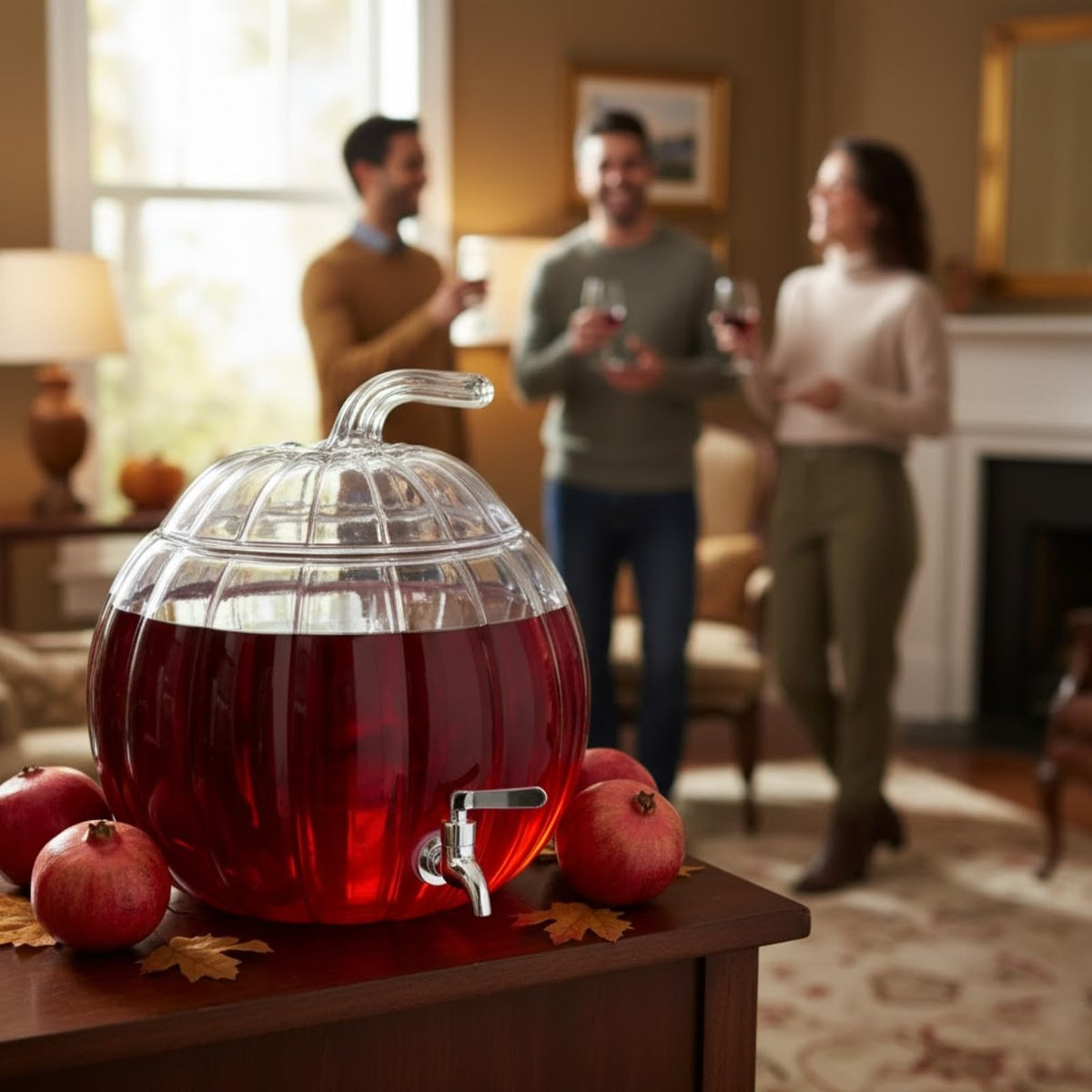 Glass Pumpkin Drink Dispenser 2 Gallon L6431