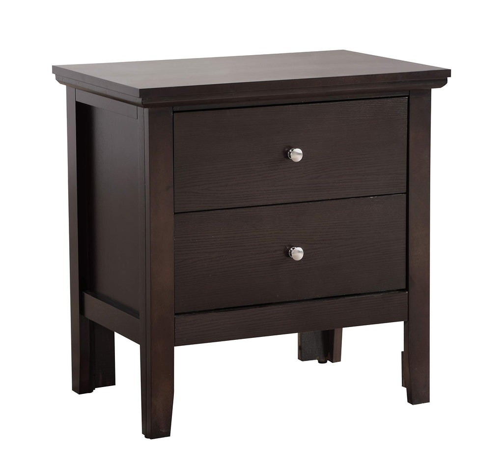 Espresso Nightstand with Storage Drawers O94609