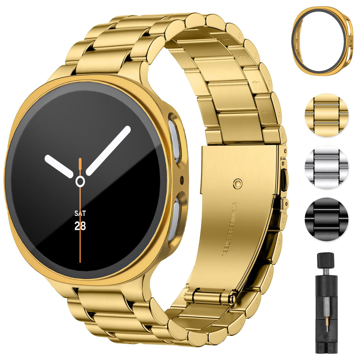Stainless Steel Band and Case for Samsung Galaxy Watch 8 9 44mm 40mm W730