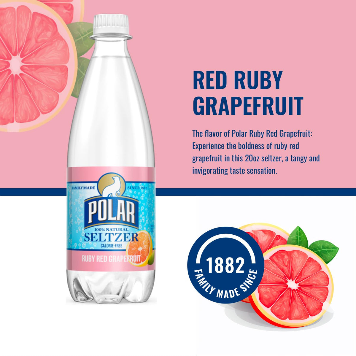 Ruby Red Grapefruit Sparkling Water, 20 fl oz, 12 Pack Y735047