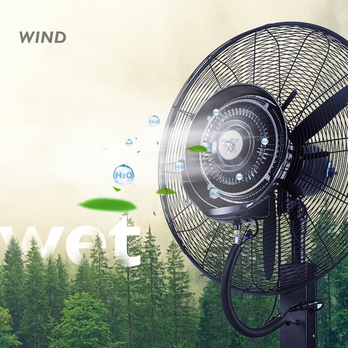 20 Inch High Velocity Metal Floor Fan with 3 Speed Settings B9544
