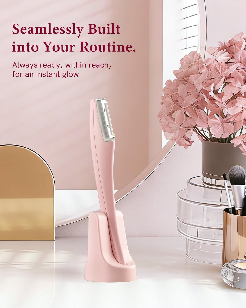 Electric Facial Razor with LED Light and 4 Replaceable Blades L11838